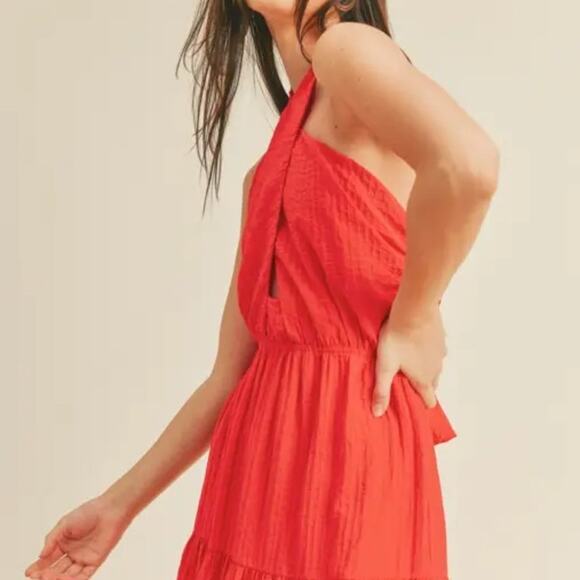 Braelyn Cross Front Halter Maxi Dress - Picture 4 of 10